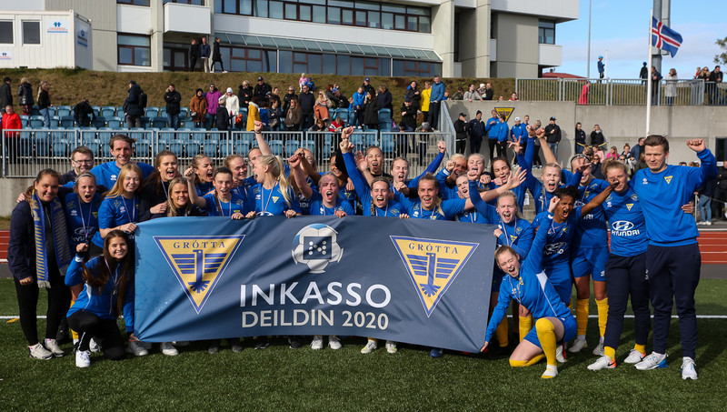 Myndaveisla: Grótta upp í Inkasso-deildina
