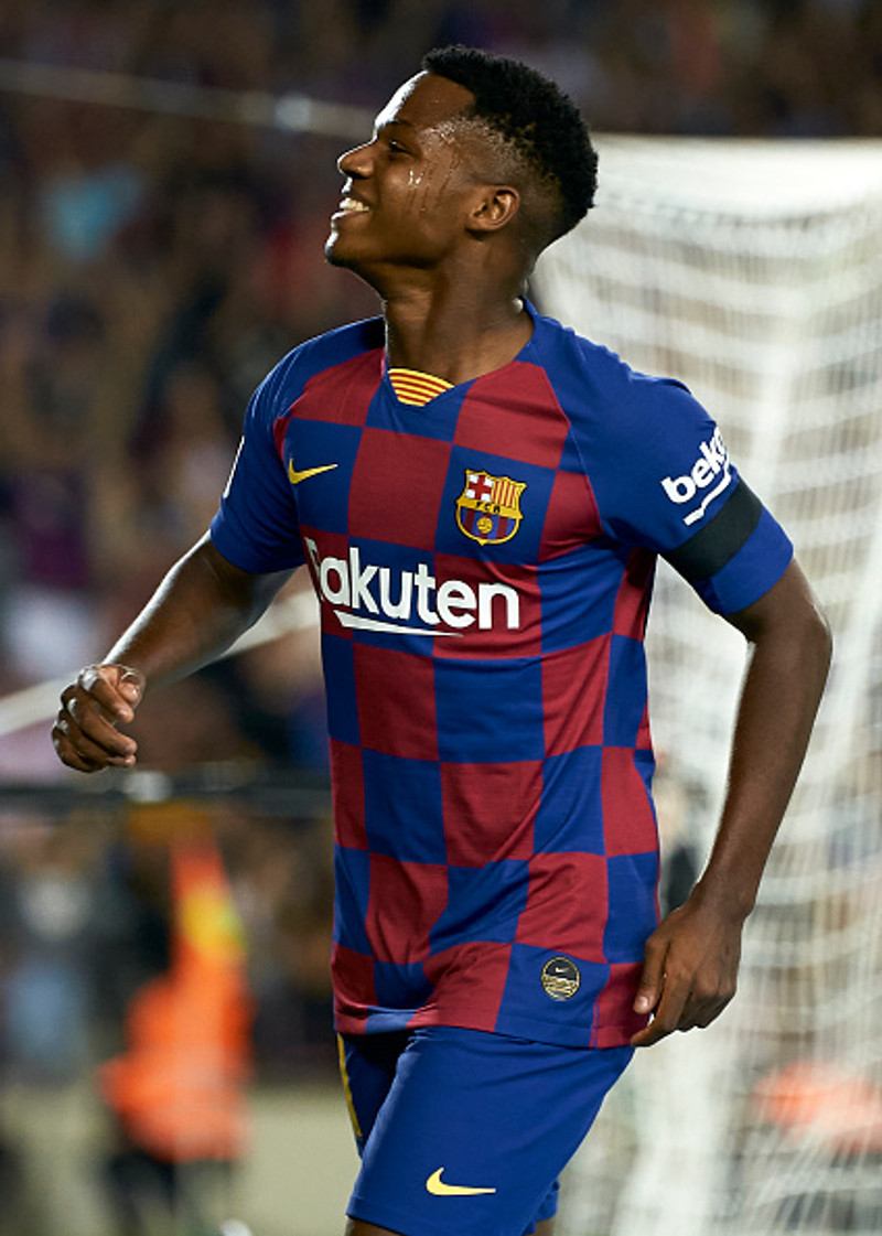 Ansu Fati er búinn að skora tvö mörk og leggja upp eitt á 116 mínútum fyrir Barcelona