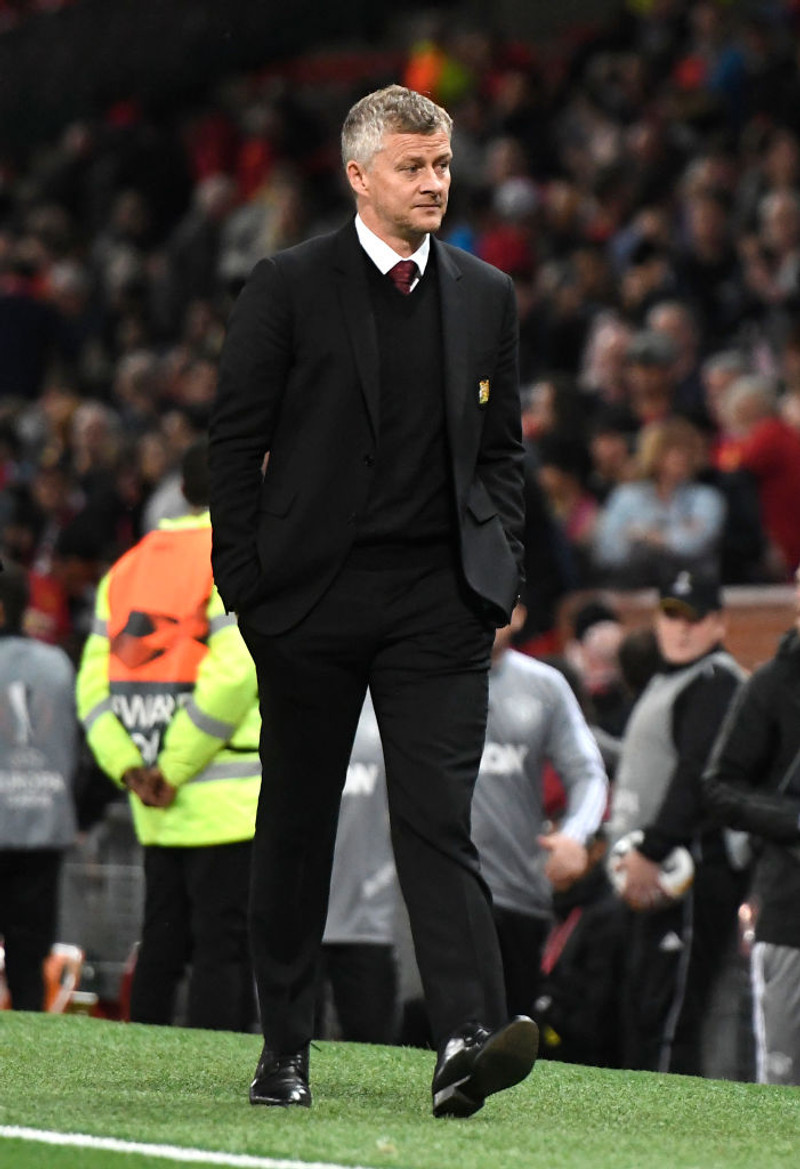Ole Gunnar Solskjær á Old Trafford í kvöld
