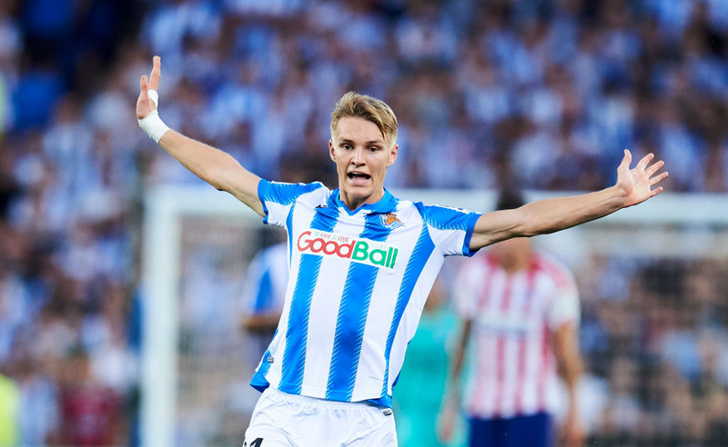 Ödegaard fékk fisk fyrir að vera leikmaður mánaðarins