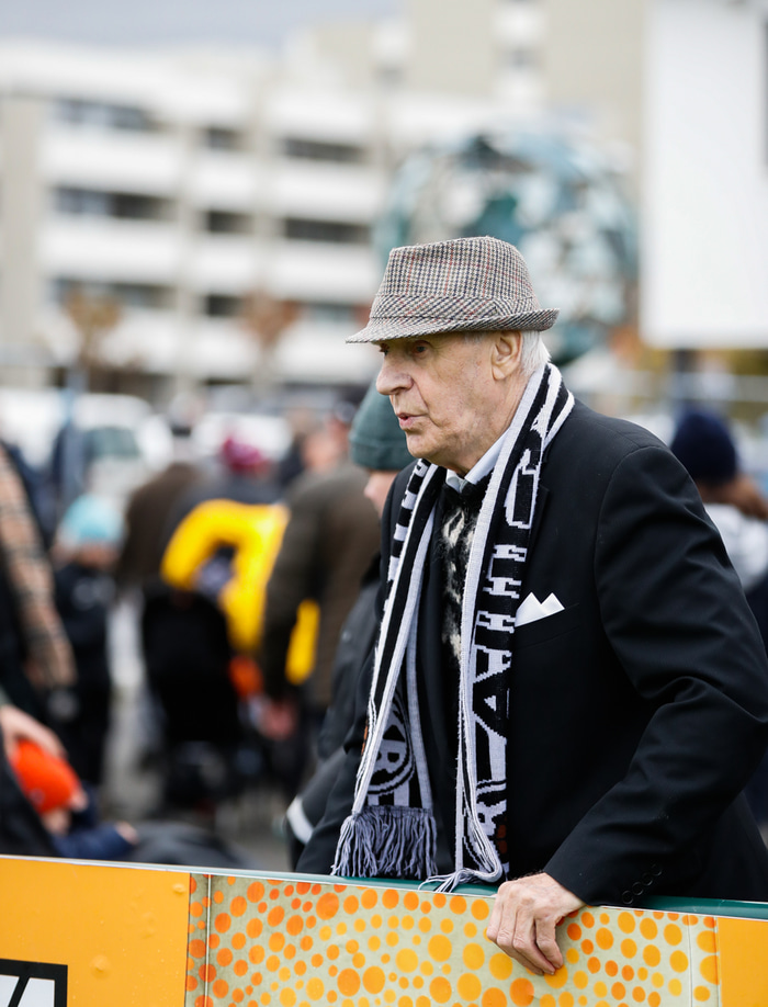 Eldri KR-ingur á vellinum í gær.