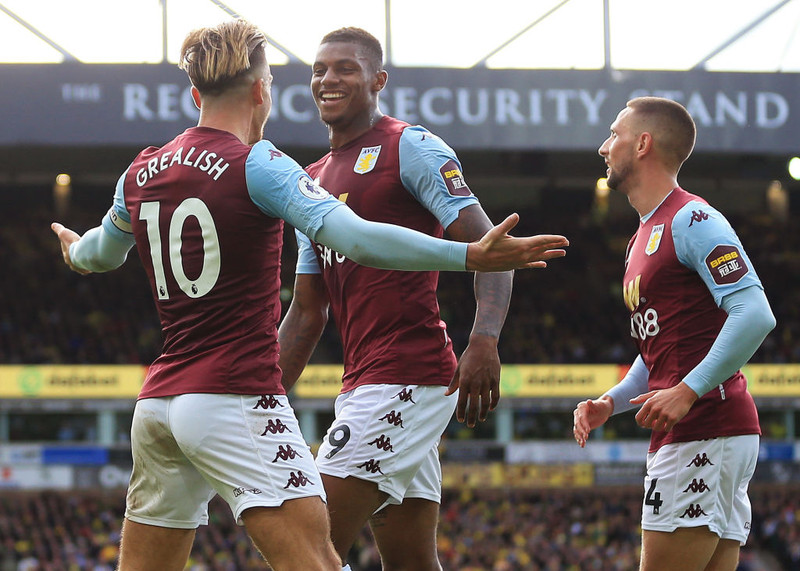 Wesley skoraði tvö og Jack Grealish eitt.