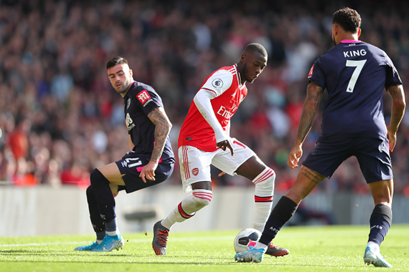 Nicolas Pepe í leik með Arsenal.