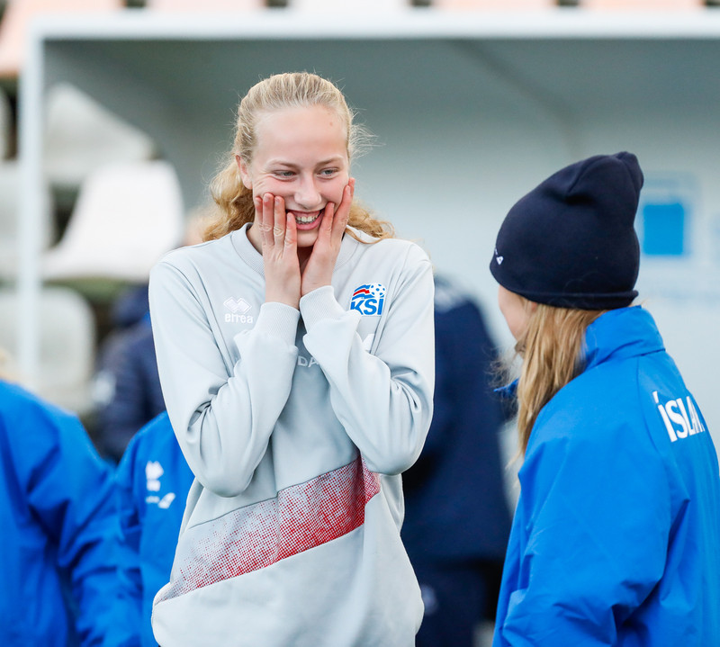 Myndaveisla: Ísland æfði á Ólympíuleikvangnum í Liepaja