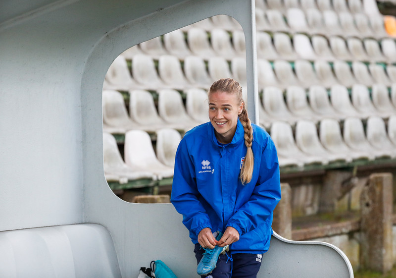 Myndaveisla: Ísland æfði á Ólympíuleikvangnum í Liepaja