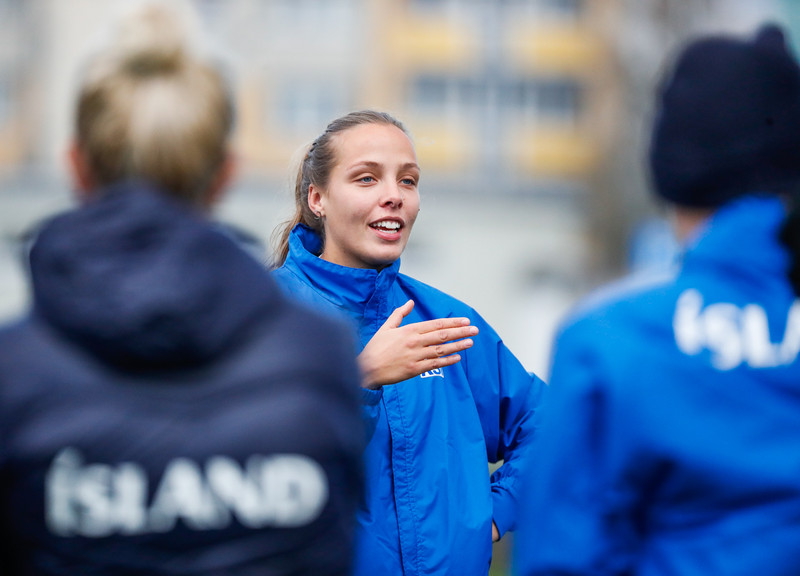 Myndaveisla: Ísland æfði á Ólympíuleikvangnum í Liepaja