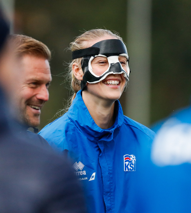 Myndaveisla: Ísland æfði á Ólympíuleikvangnum í Liepaja