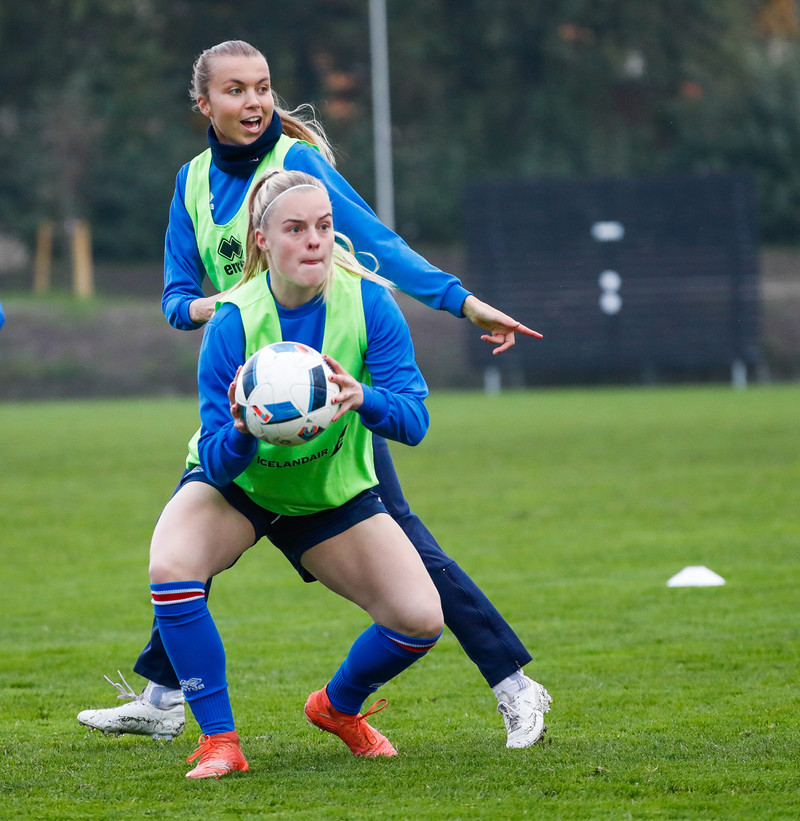 Myndaveisla: Ísland æfði á Ólympíuleikvangnum í Liepaja