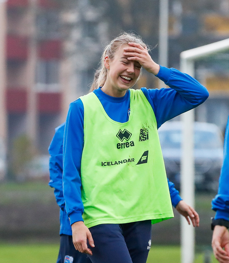 Myndaveisla: Ísland æfði á Ólympíuleikvangnum í Liepaja