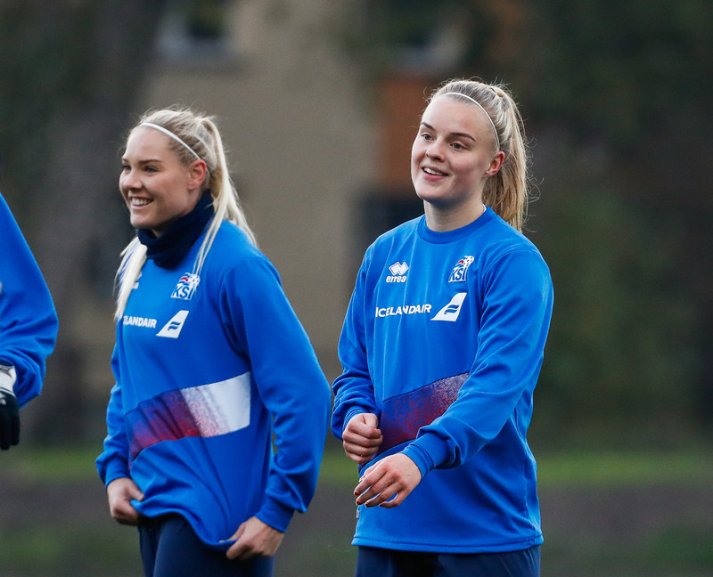 Myndaveisla: Ísland æfði á Ólympíuleikvangnum í Liepaja