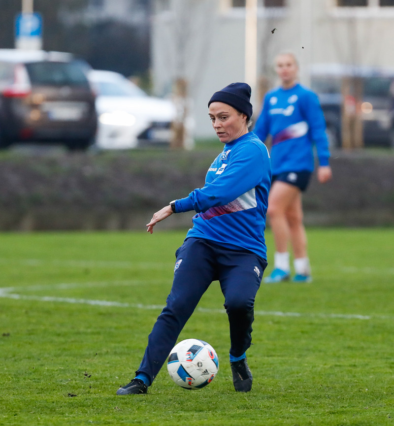 Myndaveisla: Ísland æfði á Ólympíuleikvangnum í Liepaja