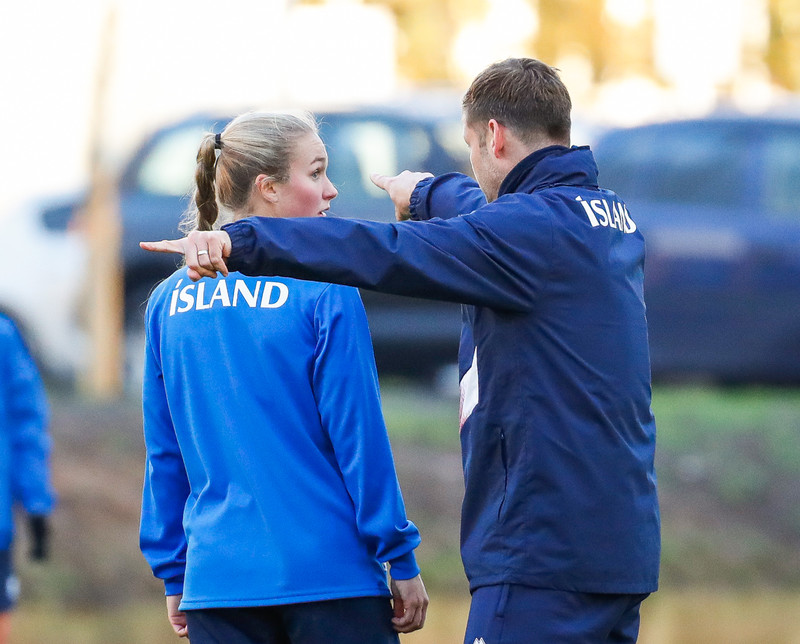 Myndaveisla: Ísland æfði á Ólympíuleikvangnum í Liepaja
