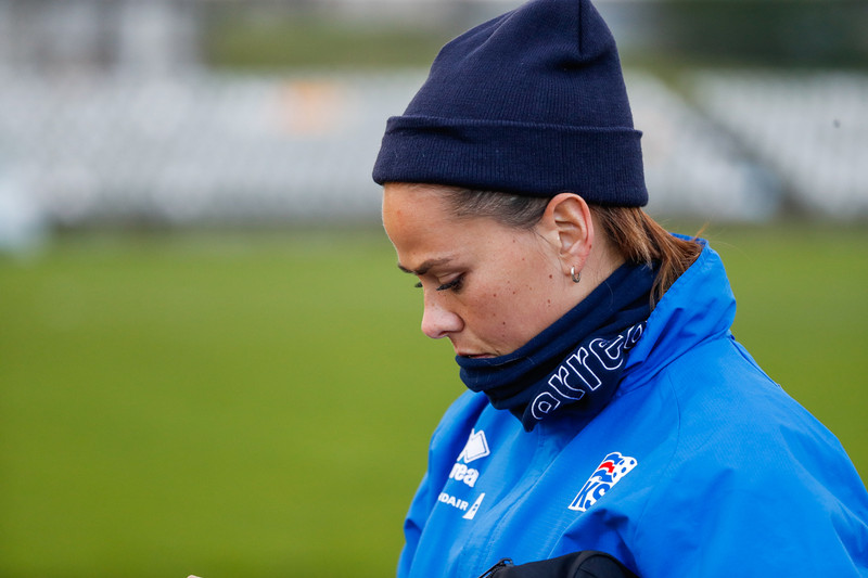 Myndaveisla: Ísland æfði á Ólympíuleikvangnum í Liepaja