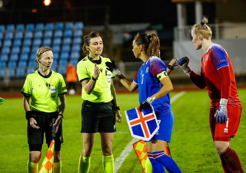 Myndaveisla frá stórsigri Íslands í Lettlandi í kvöld