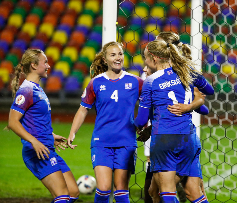 Myndaveisla frá stórsigri Íslands í Lettlandi í kvöld