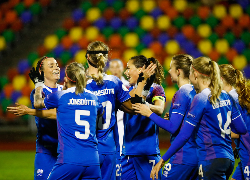 Myndaveisla frá stórsigri Íslands í Lettlandi í kvöld