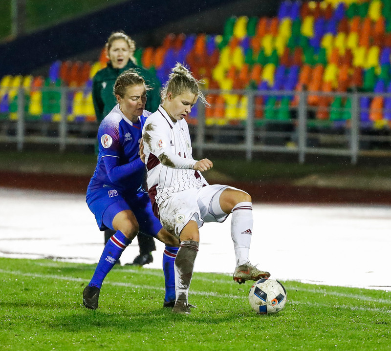 Myndaveisla frá stórsigri Íslands í Lettlandi í kvöld