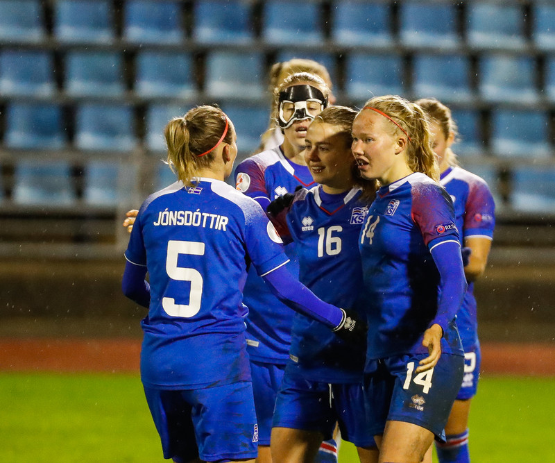 Myndaveisla frá stórsigri Íslands í Lettlandi í kvöld