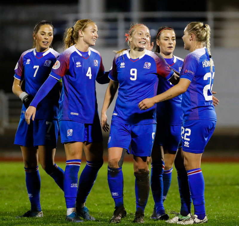 Myndaveisla frá stórsigri Íslands í Lettlandi í kvöld