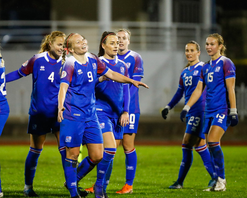 Myndaveisla frá stórsigri Íslands í Lettlandi í kvöld