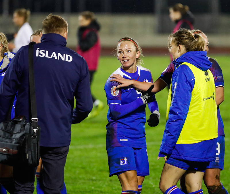 Myndaveisla frá stórsigri Íslands í Lettlandi í kvöld