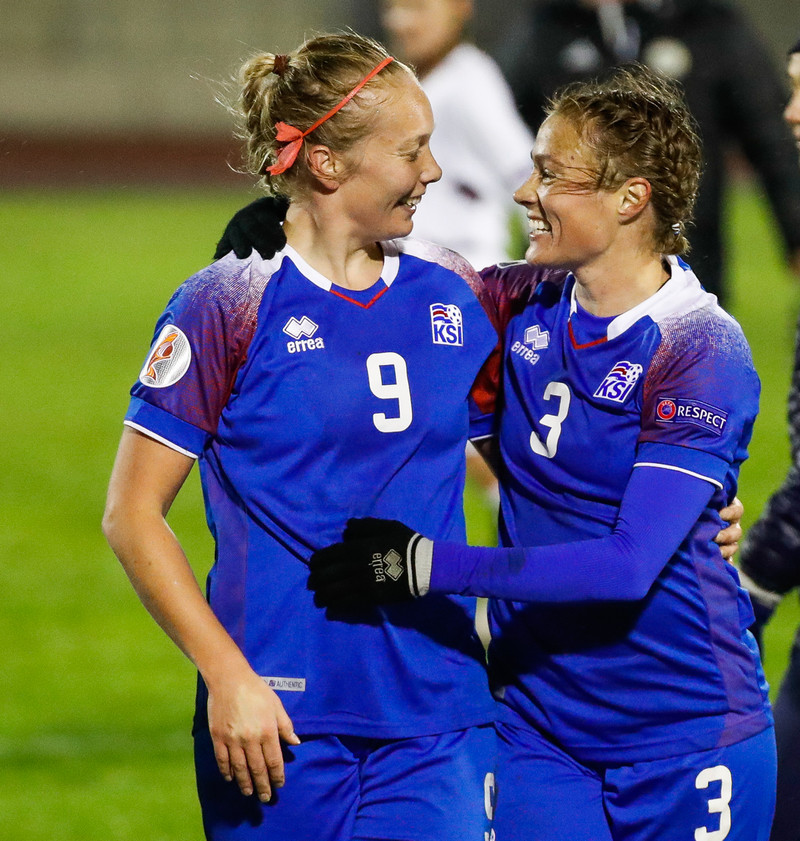Myndaveisla frá stórsigri Íslands í Lettlandi í kvöld