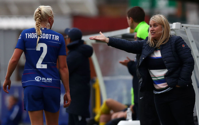 María Þórisdóttir og Emma Hayes
