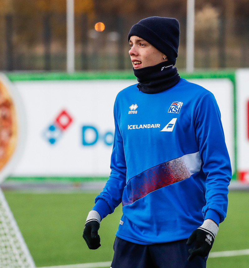 Myndaveisla: U21 æfði á Víkingsvelli í gær