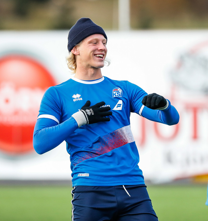 Myndaveisla: U21 æfði á Víkingsvelli í gær