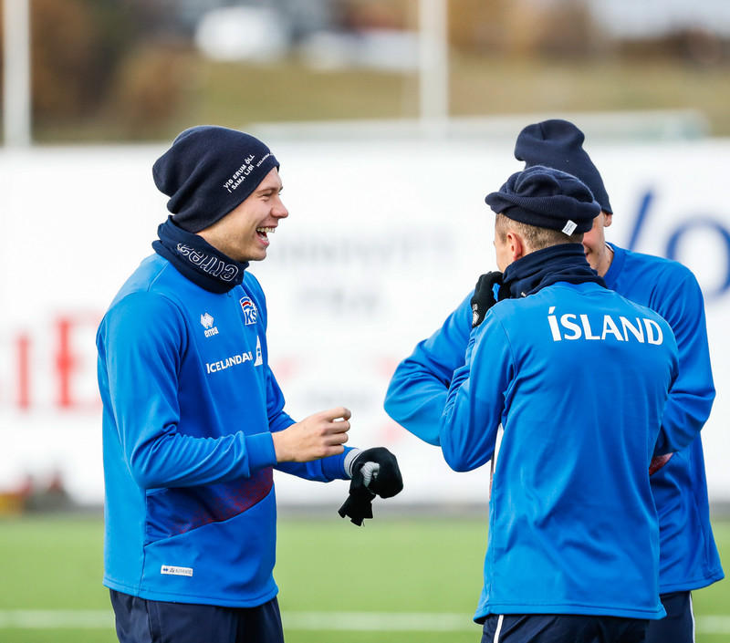 Myndaveisla: U21 æfði á Víkingsvelli í gær