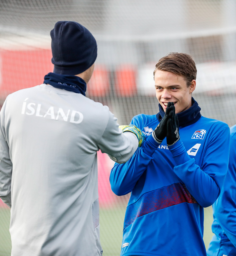 Myndaveisla: U21 æfði á Víkingsvelli í gær