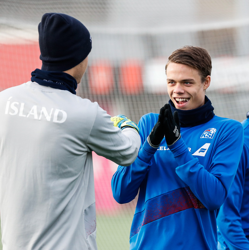 Myndaveisla: U21 æfði á Víkingsvelli í gær
