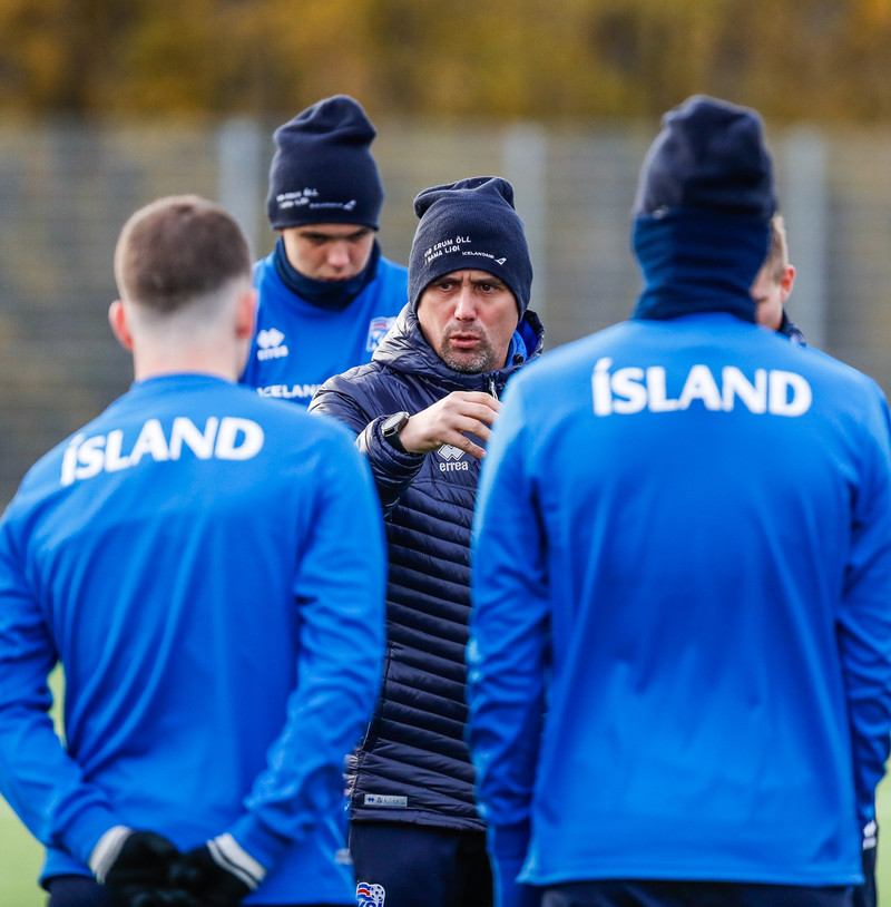 Myndaveisla: U21 æfði á Víkingsvelli í gær