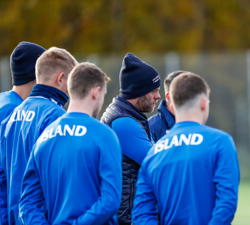Myndaveisla: U21 æfði á Víkingsvelli í gær