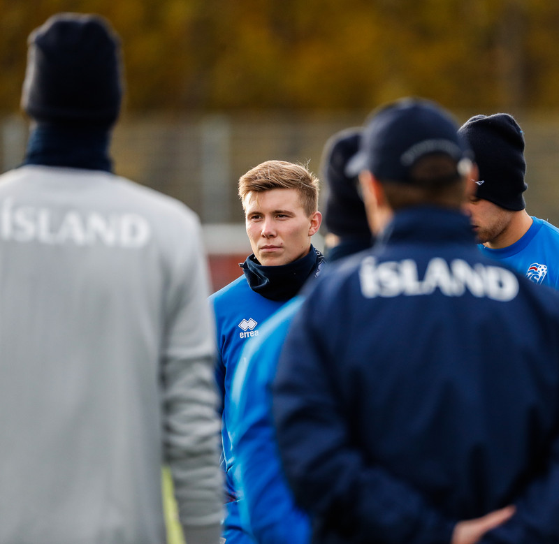 Myndaveisla: U21 æfði á Víkingsvelli í gær