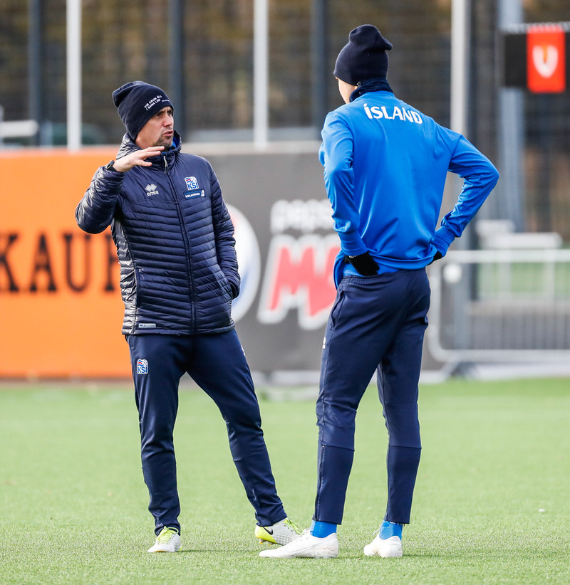 Myndaveisla: U21 æfði á Víkingsvelli í gær