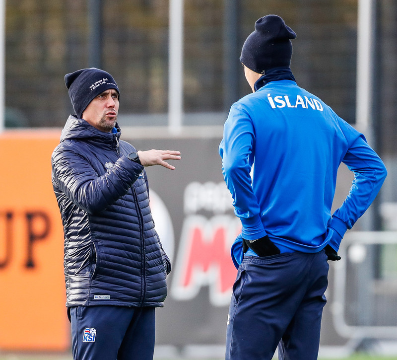 Myndaveisla: U21 æfði á Víkingsvelli í gær