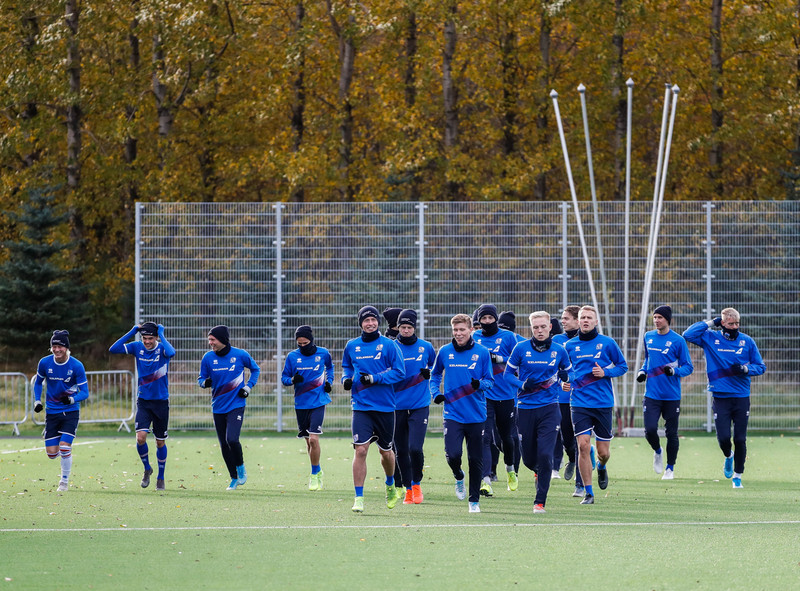 Myndaveisla: U21 æfði á Víkingsvelli í gær