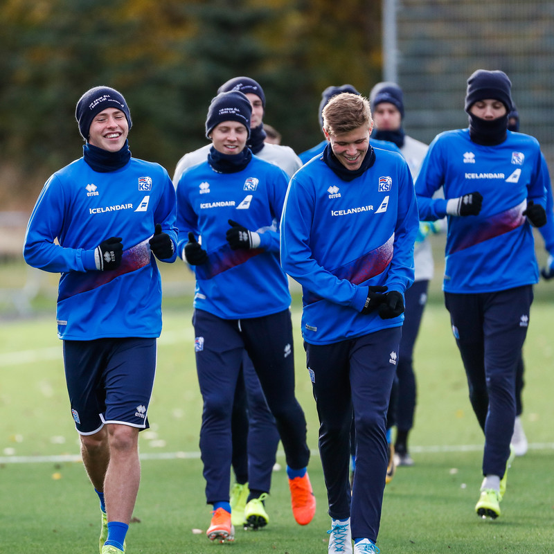 Myndaveisla: U21 æfði á Víkingsvelli í gær
