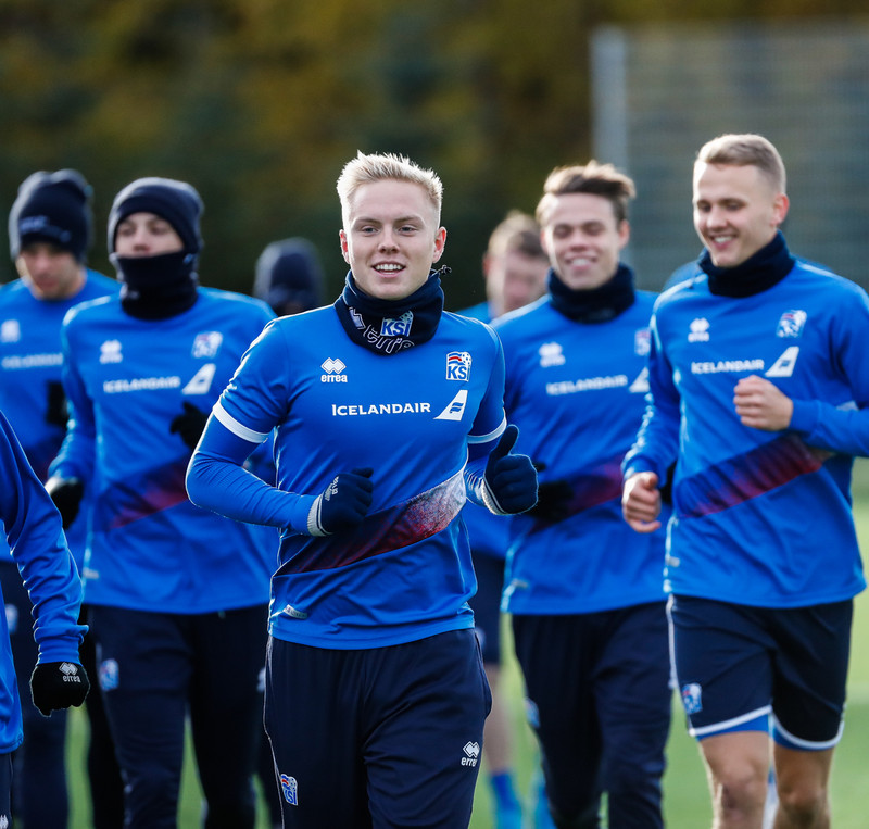 Myndaveisla: U21 æfði á Víkingsvelli í gær