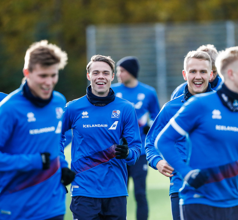 Myndaveisla: U21 æfði á Víkingsvelli í gær