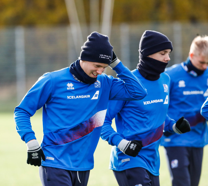 Myndaveisla: U21 æfði á Víkingsvelli í gær