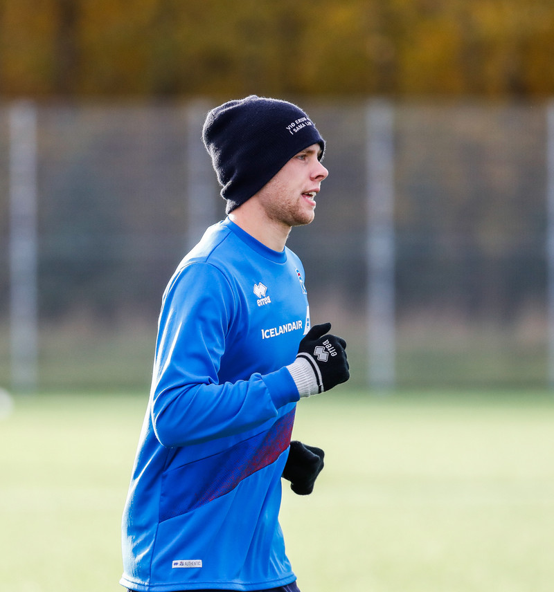 Myndaveisla: U21 æfði á Víkingsvelli í gær