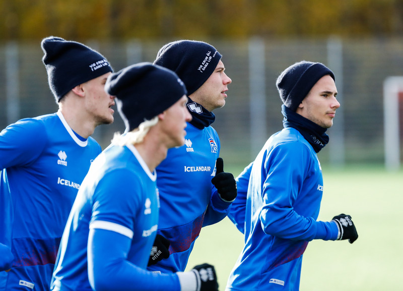 Myndaveisla: U21 æfði á Víkingsvelli í gær