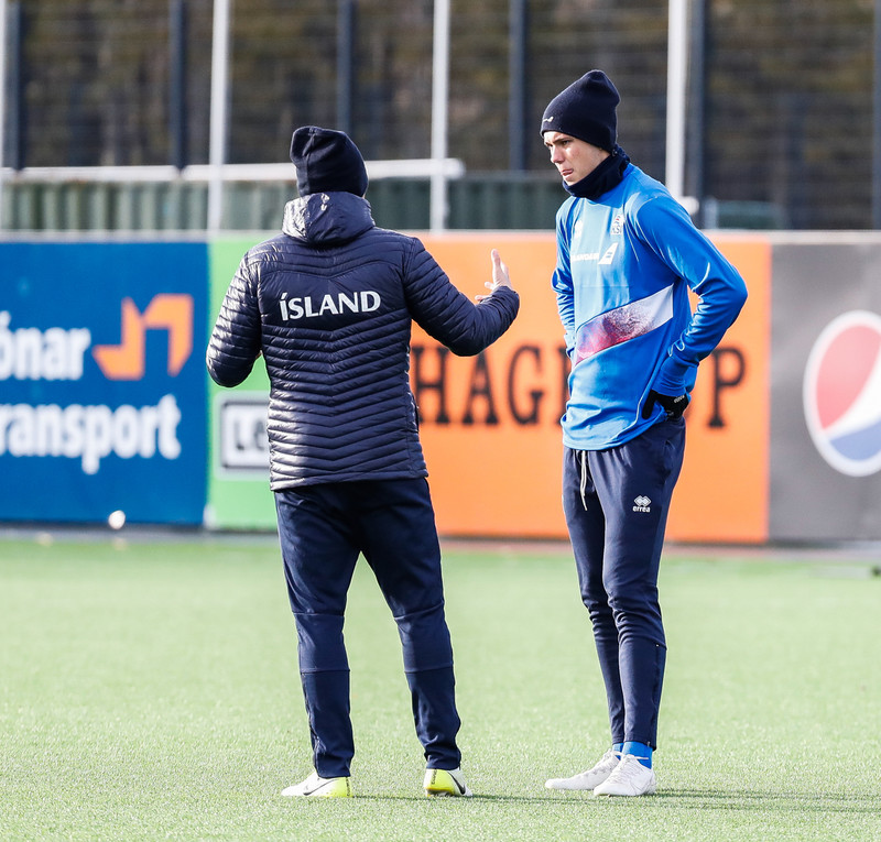 Myndaveisla: U21 æfði á Víkingsvelli í gær