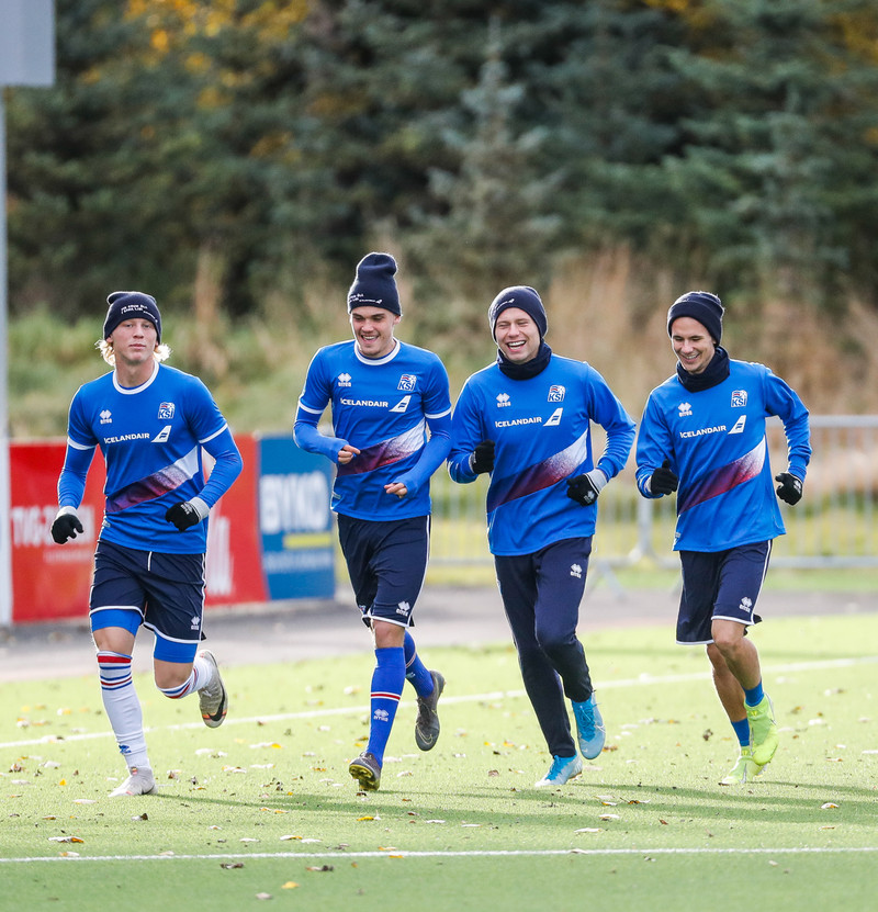 Myndaveisla: U21 æfði á Víkingsvelli í gær