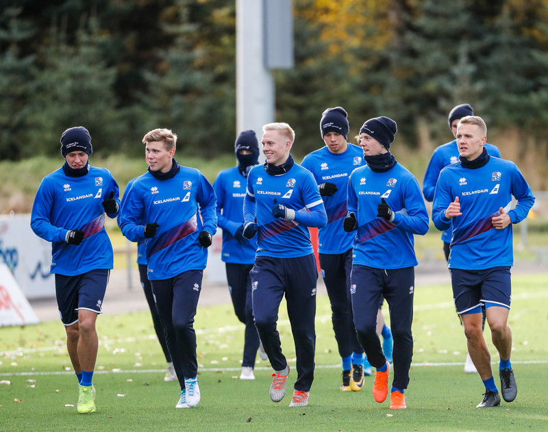 Myndaveisla: U21 æfði á Víkingsvelli í gær