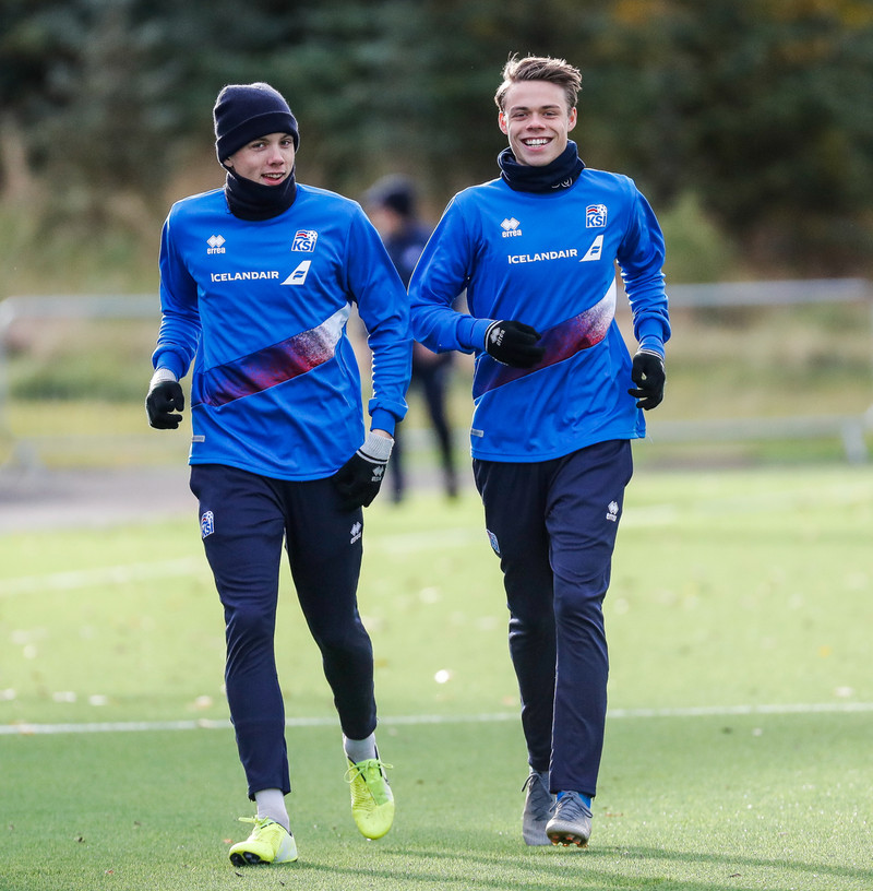 Myndaveisla: U21 æfði á Víkingsvelli í gær
