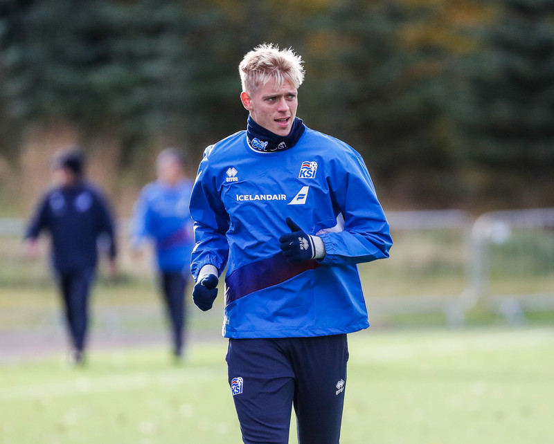 Myndaveisla: U21 æfði á Víkingsvelli í gær