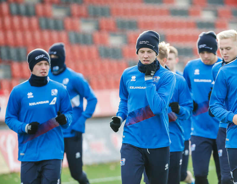 Myndaveisla: U21 æfði á Víkingsvelli í gær